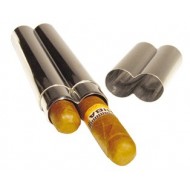 Tubo Humidor Adorini con igrometro - argento